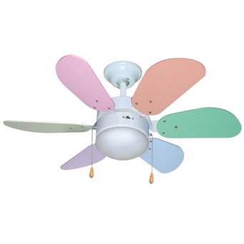 30-Inch Decorative Ceiling Fan with Pastel Blades