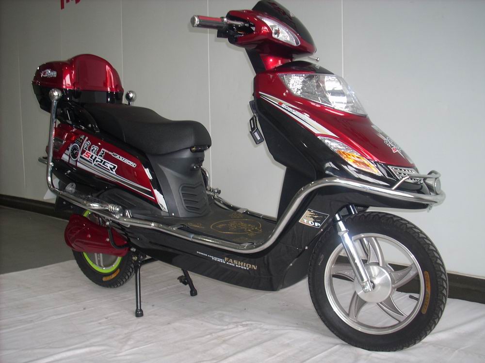 Red and Black Electric Commuter Scooter
