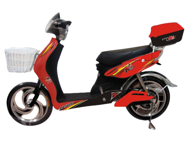 Step-Through Electric Bike with Basket and Storage