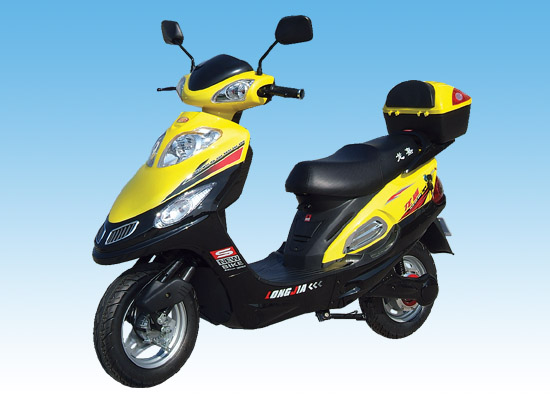 Electric Step-Through Scooter with Rear Storage