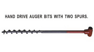 Hand Brace Auger Bit with Dual Spurs