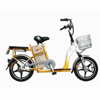 Electric Step-Through Bicycle with Front Basket