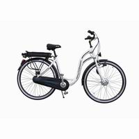 Step-Through 700C Electric City Bike with 7-Speed Hub
