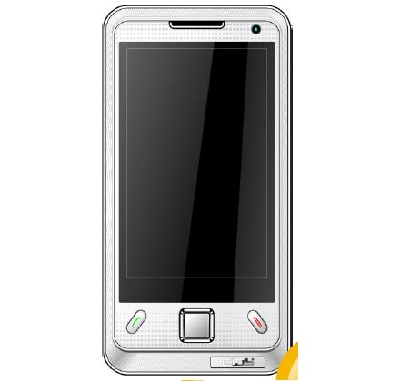 Sleek Silver Touchscreen Smartphone | Merhein