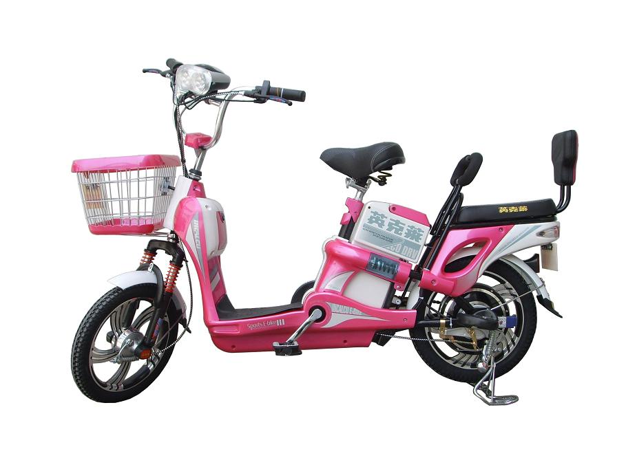 Electric Bicycle with Step-Through Frame