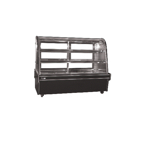 Commercial Refrigerated Display Case with Curved Glass Front