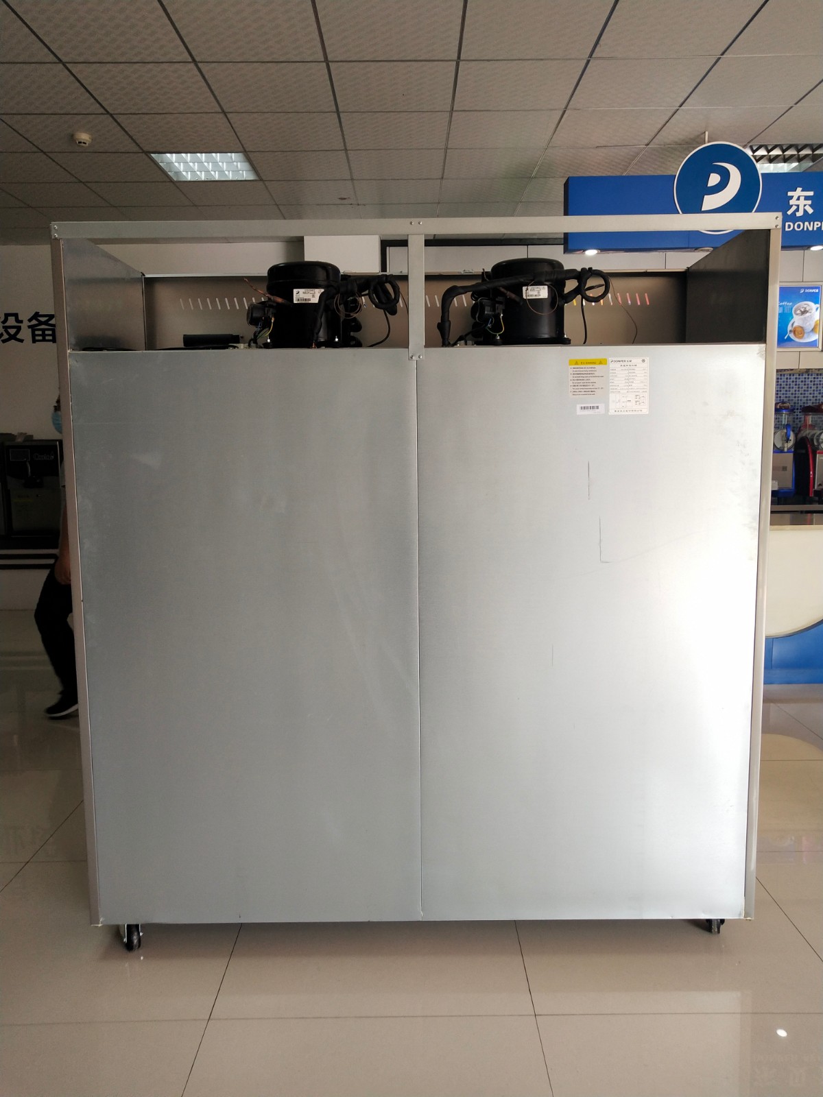 Six-Door Commercial Stainless Steel Refrigerator