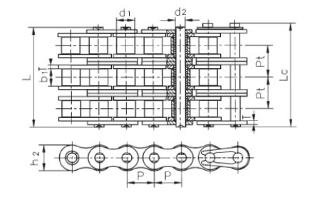 Triplex Roller Chain Rolon Durable Triplex Roller Chain for Power Transmission | Merhein